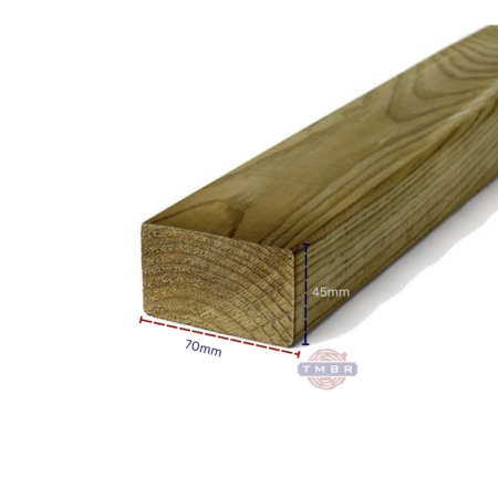 Kalibrowane, impregnowane drewno C24 45x70