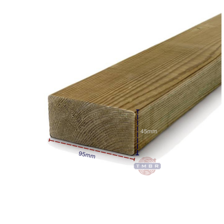 Kalibrowane, impregnowane drewno C24 45x95